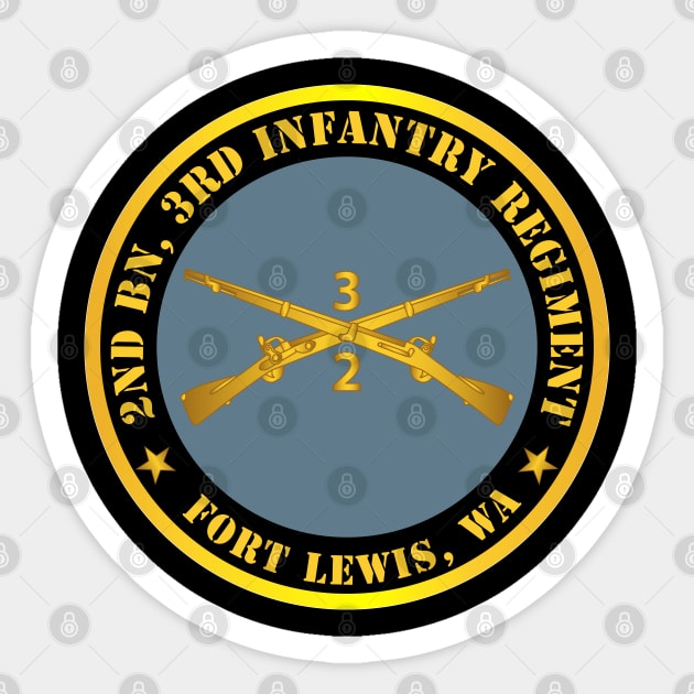 2nd Bn 3rd Infantry Regiment - Ft Lewis, WA w Inf Branch Sticker by twix123844